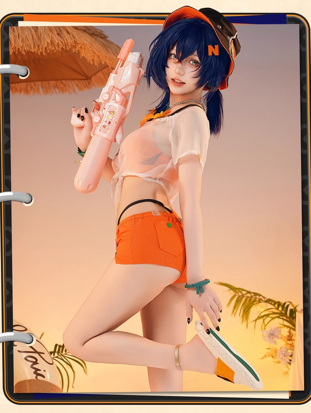 Nakorara　ゼンゼロ　夏色ブルースカイ　リン　コスプレ衣装   水着 コスチュームセット ゼンゼロ おしゃれ　cosplay