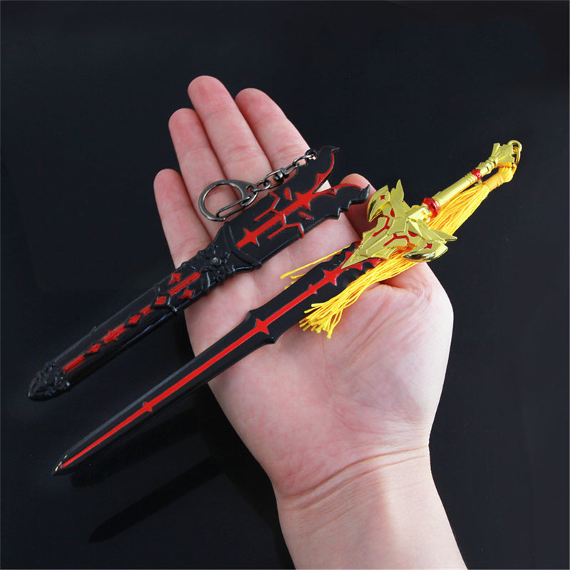 Nakorara　原神　黒剣 ミニチュア　武器モデル　ダイキャスト製　装備品　アクセサリー　武器ファン向け　おもちゃ　レプリカ