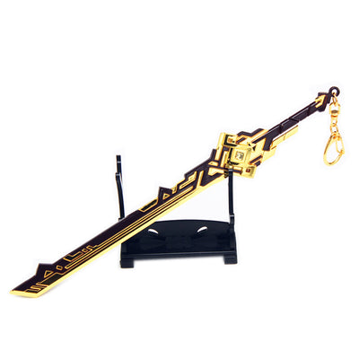 Nakorara　原神　斬山の刃 21cm ミニチュア　武器モデル　ダイキャスト製　装備品　アクセサリー　武器ファン向け　おもちゃ　レプリカ