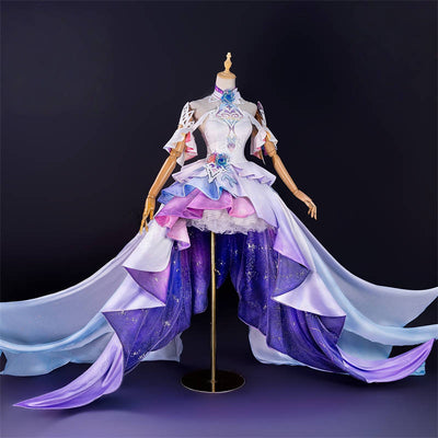 Nakorara 崩壊スターレイル 黄金裔 キュレネ コスプレ衣装　洋服風　ワンピース　ハロウィン　髪飾り付き　ウィッグ、シューズ、モチーフ武器追加可能