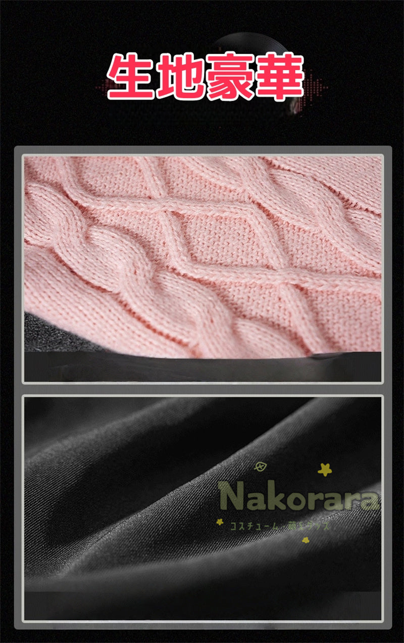 Nakorara ゼンレスゾーンゼロ　浮波柚葉　コスプレ衣装　Ukinami Yuzuha　怪啖屋　セーターコート　ミニスカート　狸の尻尾　本物の狸　かまちー追加　イベント　おもちゃ　狸　　