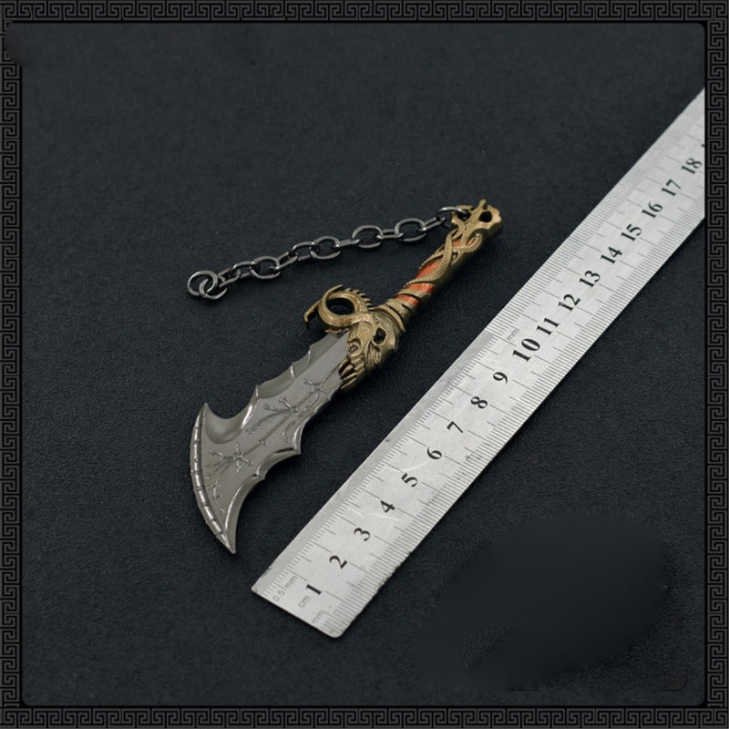 Nakorara ゴッド・オブ・ウォー ラグナロク God of War Kratos クレイトス 斧  手遊び  13cm ミニチュア　装備品 ダイキャスト製  東洋剣 武将 インテリア装備品 ゲーム ミニ武器 道具
