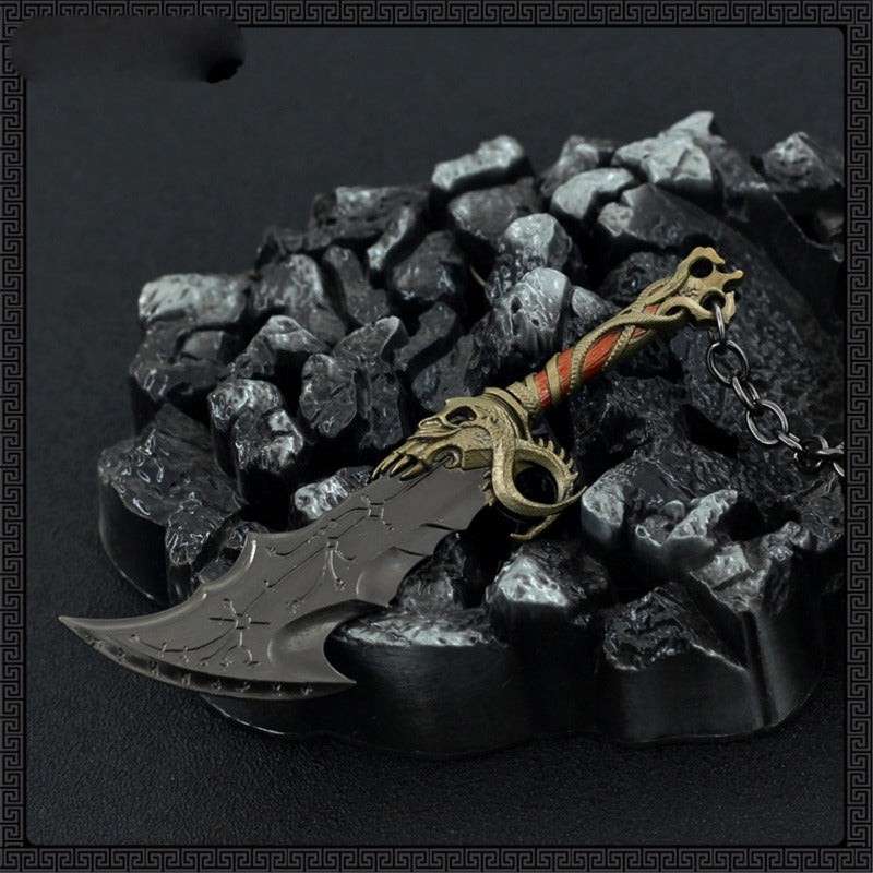 Nakorara ゴッド・オブ・ウォー ラグナロク God of War Kratos クレイトス 斧  手遊び  13cm ミニチュア　装備品 ダイキャスト製  東洋剣 武将 インテリア装備品 ゲーム ミニ武器 道具