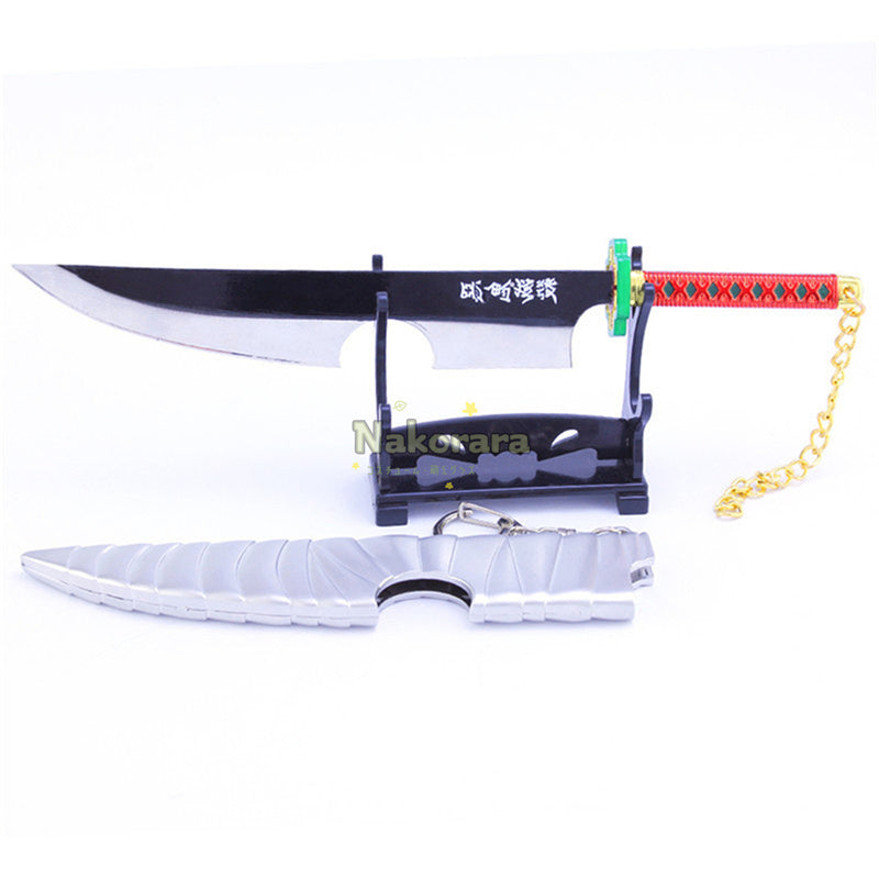Nakorara　ミニチュア　鬼滅の刃　炭治郎　ヒノカミ神楽　ダイキャスト製　26cm　ミニ日輪刀　合金製　コスプレ　道具　飾り　キーホルダー　プレゼント　刀剣　ハロウィン　おもちゃ