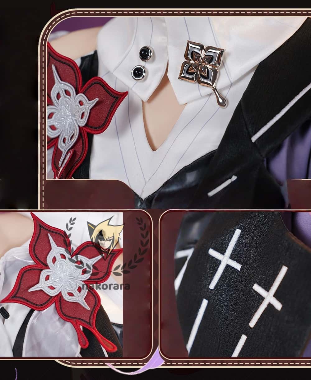 Nakorara　崩壊スターレイル　長夜月　コスプレ　記憶なのか　cosplay　金属製パーツ　三月なのか　靴カバー付き　黄金裔　オロニクス　ハロウィン　コスチュームnayf007
