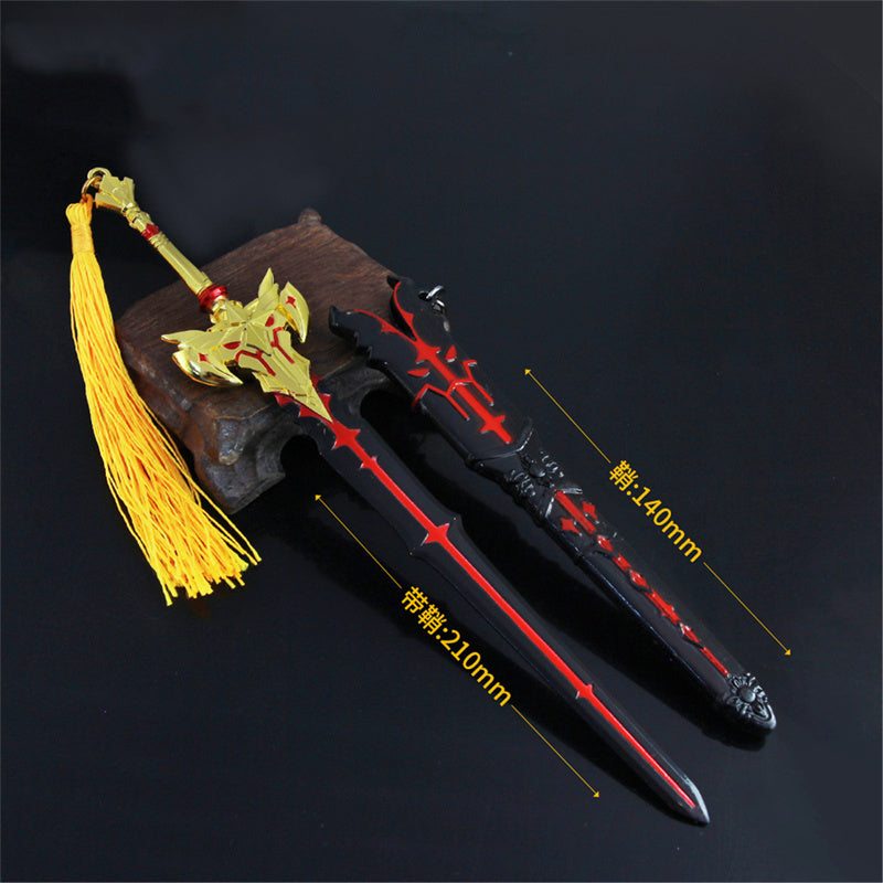 Nakorara 原神 黒剣 21cm ミニチュア 武器モデル ダイキャスト製 装備