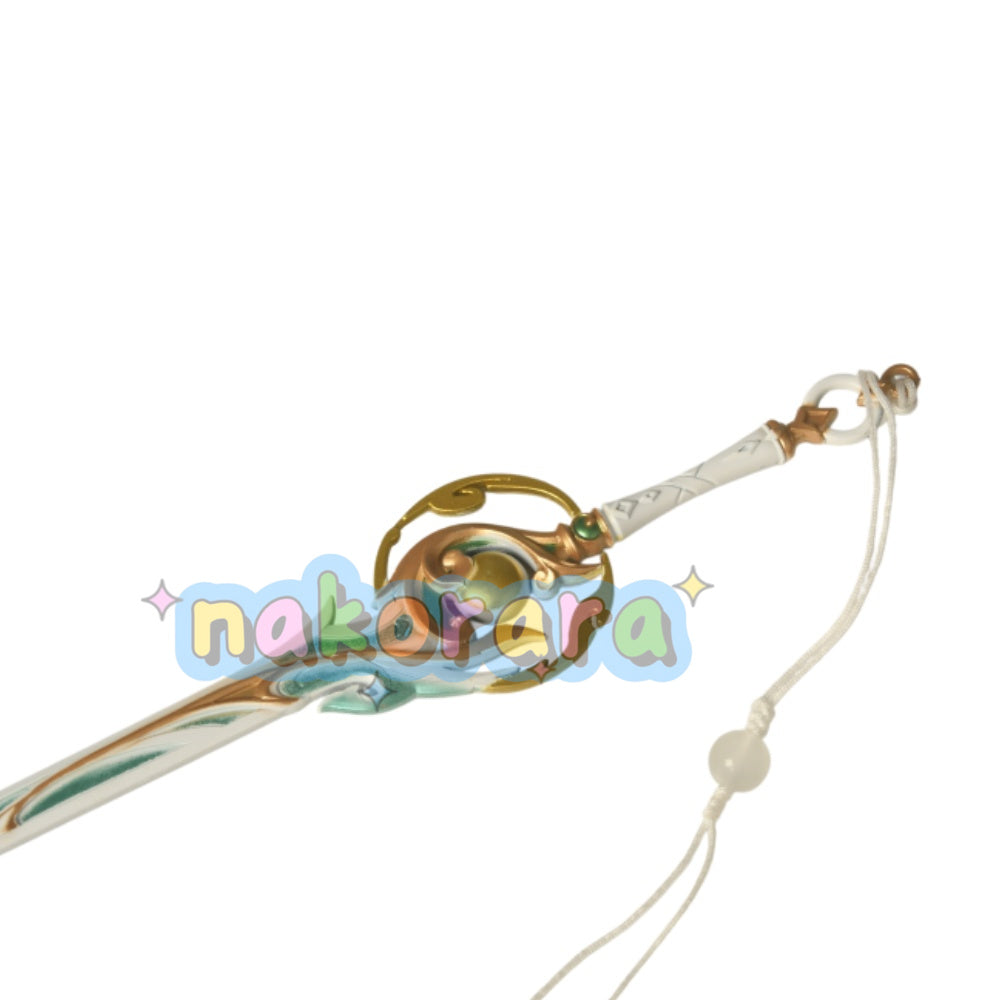 Nakorara　原神 三日月の含光 茲白モチーフ武器　22cm コスプレ道具　アクセサリー　ミニチュア　ダイキャスト製