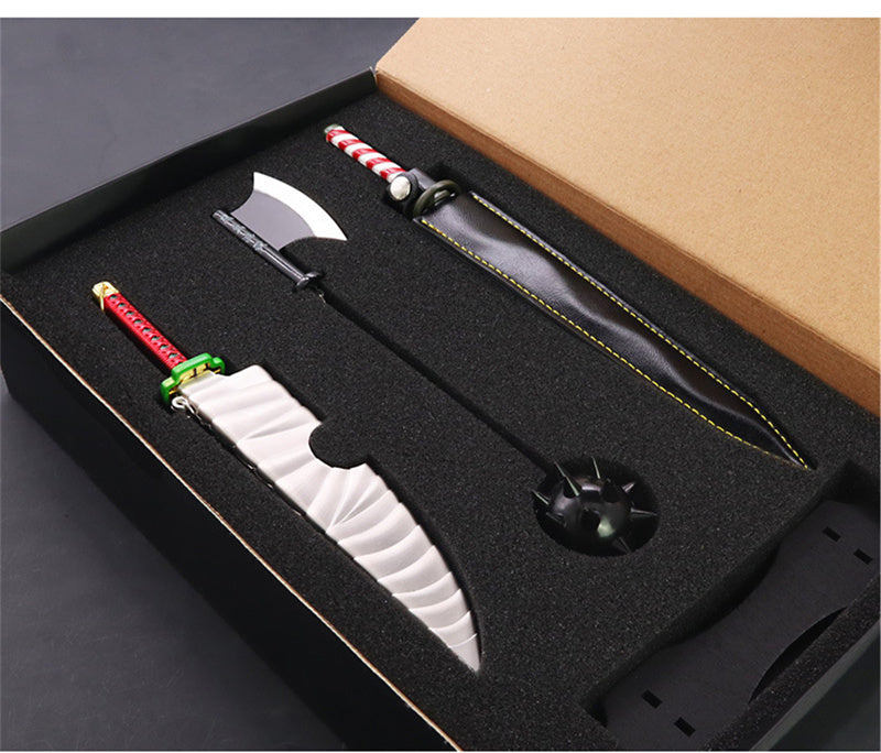Nakorara　鬼滅の刃　ダイキャスト　9柱セット　日輪刀キーホルダー　ダイキャスト製　ミニチュア刀モデル　装備品　おもちゃ　ミニ武器モデル