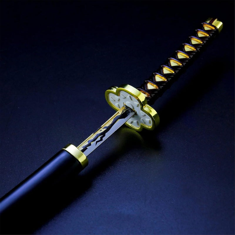 Nakorara　鬼滅の刃　日輪刀ミニ刀剣 26cm ヒノカミ神楽 日輪刀 ナイフ 刀掛台送り おもちゃ インテリア装備品 コスプレ 日本刀 装備品 クリスマスプレゼント ハロウィン 舞台化 飾り