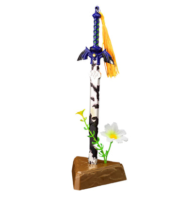 Nakorara ゼルダの伝説  マスターソード＋刀置き（金属製）　2点セット　ミニチュア　ダイキャスト製　アクセサリー　武器ファン向け　ブレスオブザワイルド　