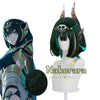 Nakorara 原神 空月の歌 ネフェル ウィッグ　カツラ　コスプレ道具　 36cm　ナド・クライ編 　緑色Nawig001