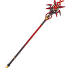 Nakorara 原神　ミニチュア 赤月のシルエット 22cm 長柄 槍 キーホルダー アルレッキーノ(召使) 工芸品モデル ダイキャスト おもちゃ ミニ武器