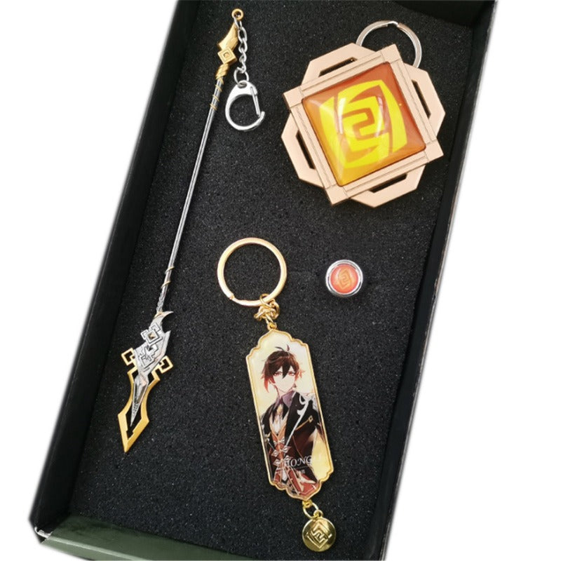 Nakorara 原神（げんしん） アンバー ミニチュア　ミニ武器 装備品 合金 武器模型 DIY ミニチュア おもちゃ 塗装済み完成品 日本剣 武将 インテリア装備品 ゲームアクセサリー