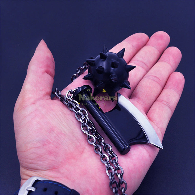 Nakorara　ミニチュア　鬼滅の刃　炭治郎　ヒノカミ神楽　ダイキャスト製　26cm　ミニ日輪刀　合金製　コスプレ　道具　飾り　キーホルダー　プレゼント　刀剣　ハロウィン　おもちゃ