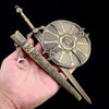 Nakorara　ミニチュア　エルデンリング　失地騎士の大剣　盾　2個セット　アクセサリー　武器モデル　ダイキャスト製　おもちゃ　卓上装備品　愛刀