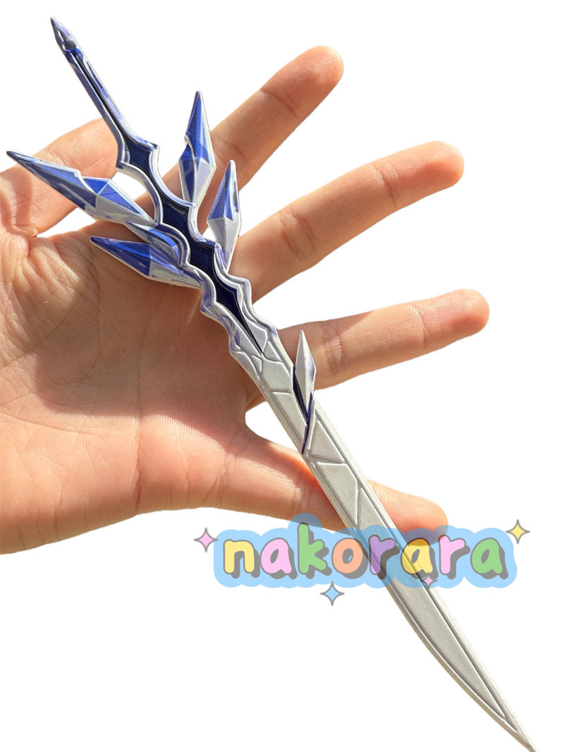 Nakorara　原神　スカーク　 蒼耀　片手剣　22㎝ モチーフ武器　ミニチュア　ミニ武器　アクセサリー　ダイキャスト製　プレゼント
