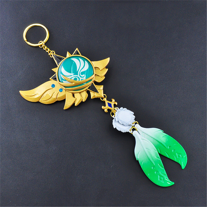  Nakorara　原神（げんしん）八重神子 9cm 神の目 コスプレ小道具 草神の瞳 飾り 雷神の瞳 インテリア装備品 風神の瞳 海灯祭 鞄飾り 岩神の瞳 キーホルダー キーリング Genshin Impact プレゼント 誕生日 合金 ギフト