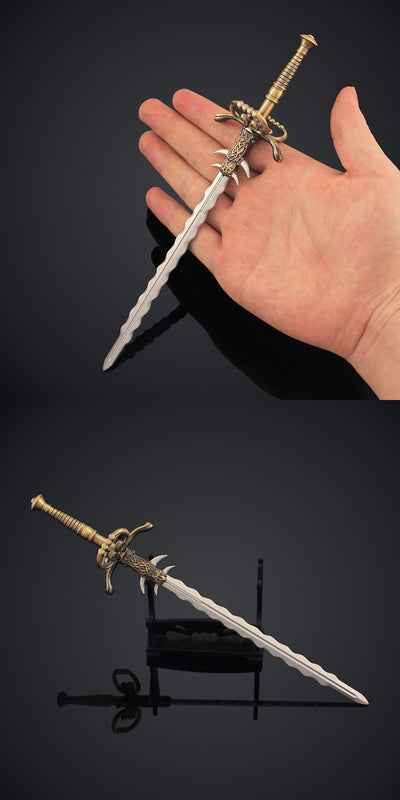 Nakorara　ディアブロII  ミニチュア　剣　ソード　22㎝　西洋剣モデル　武器モデル　ダイキャスト製　萌えグッズ　Diablo II　武器ファン　アクセサリーnamini016