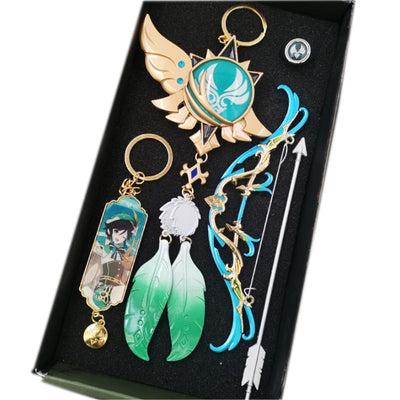 Nakorara 原神（げんしん） アンバー ミニチュア　ミニ武器 装備品 合金 武器模型 DIY ミニチュア おもちゃ 塗装済み完成品 日本剣 武将 インテリア装備品 ゲームアクセサリー