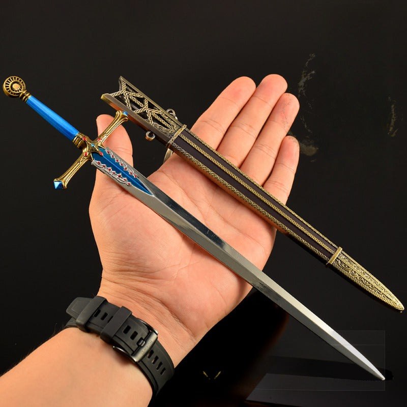 nakorara  エルデンリング カーリアの騎士剣 30cm ミニ武器モデル｜亜鉛合金製 キーホルダー兼用 コレクション/ディスプレイ用`