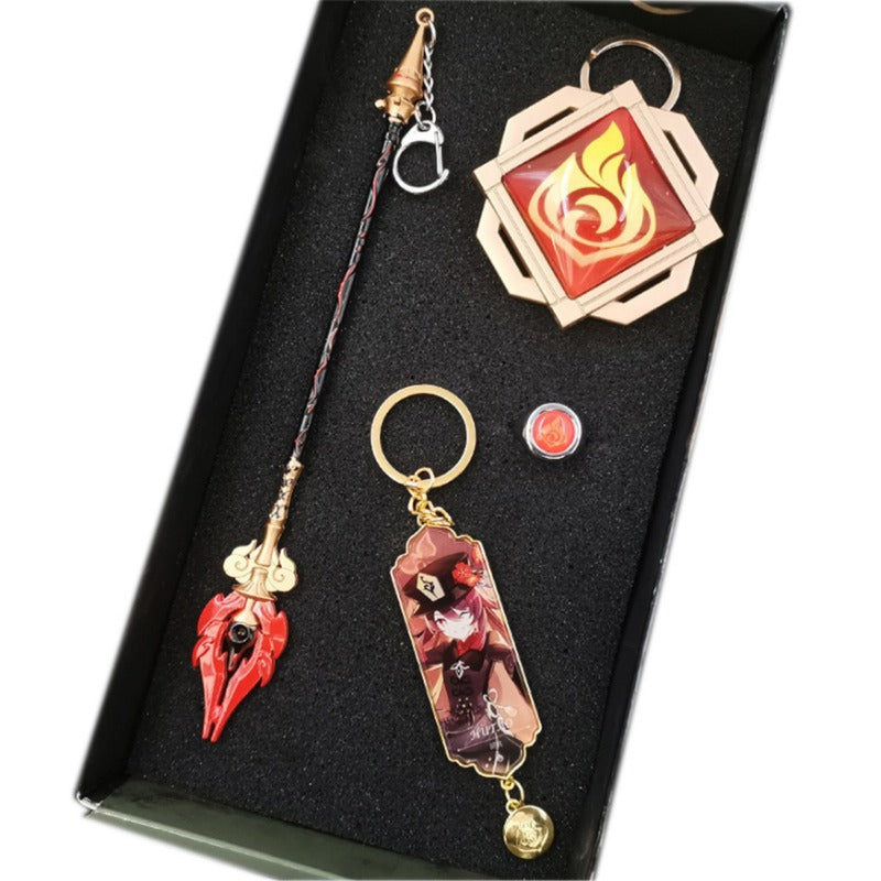 Nakorara 原神（げんしん） アンバー ミニチュア　ミニ武器 装備品 合金 武器模型 DIY ミニチュア おもちゃ 塗装済み完成品 日本剣 武将 インテリア装備品 ゲームアクセサリー