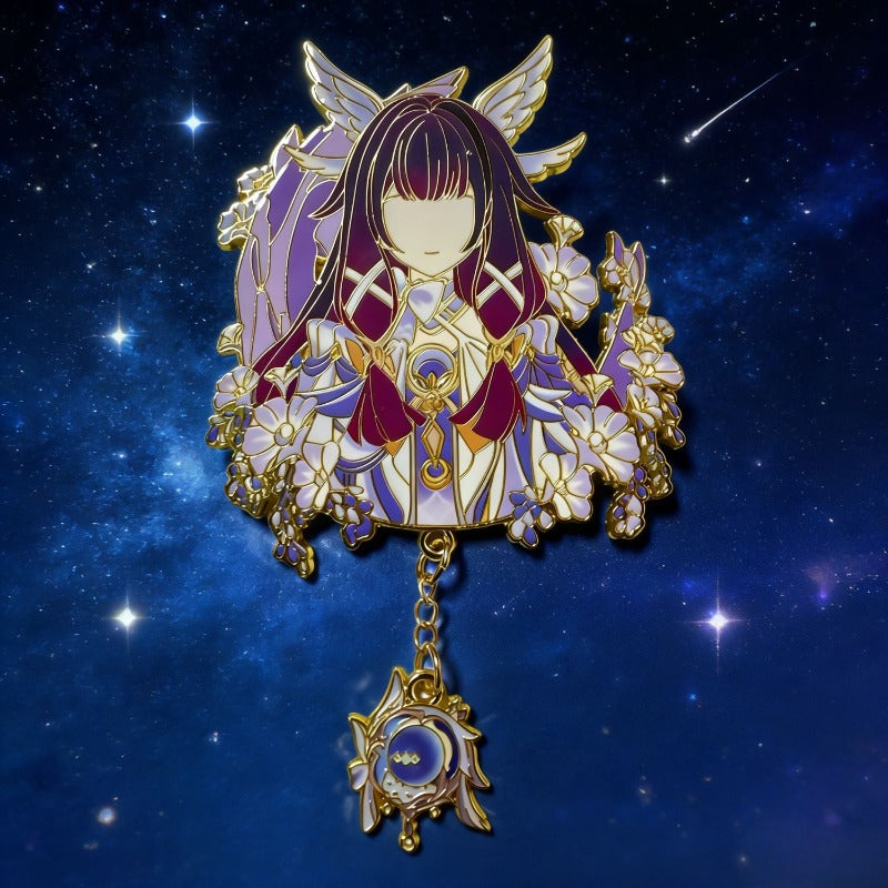 Nakorara 原神 コロンビーナ 缶バッジ アクセサリー 9.5cm 帳の夜曲