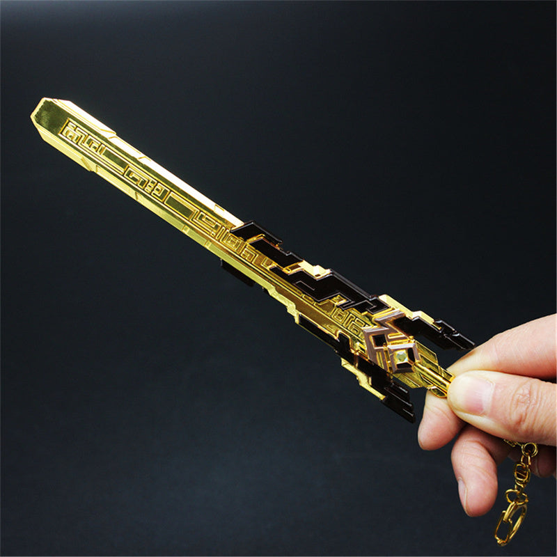 Nakorara　原神　無工の剣 21cm ミニチュア　武器モデル　ダイキャスト製　装備品　アクセサリー　武器ファン向け　おもちゃ　レプリカ