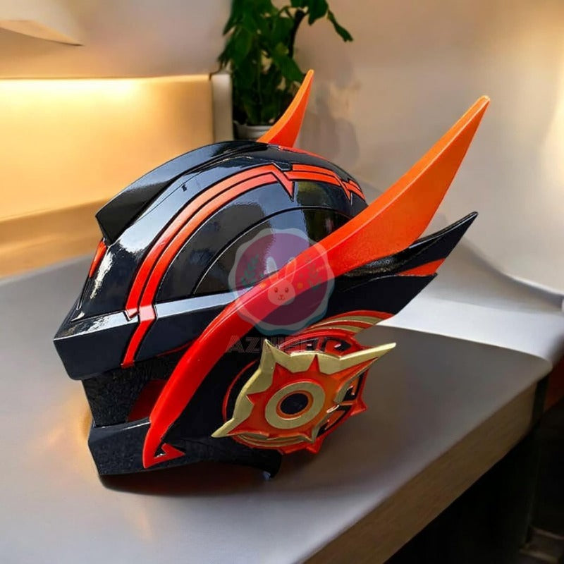 原神 マーヴィカ ヘルメット コスプレ道具 仮面 お面 炎神 武器 樹脂製 おしゃれ コスプレ道具 Cosplay 道具
