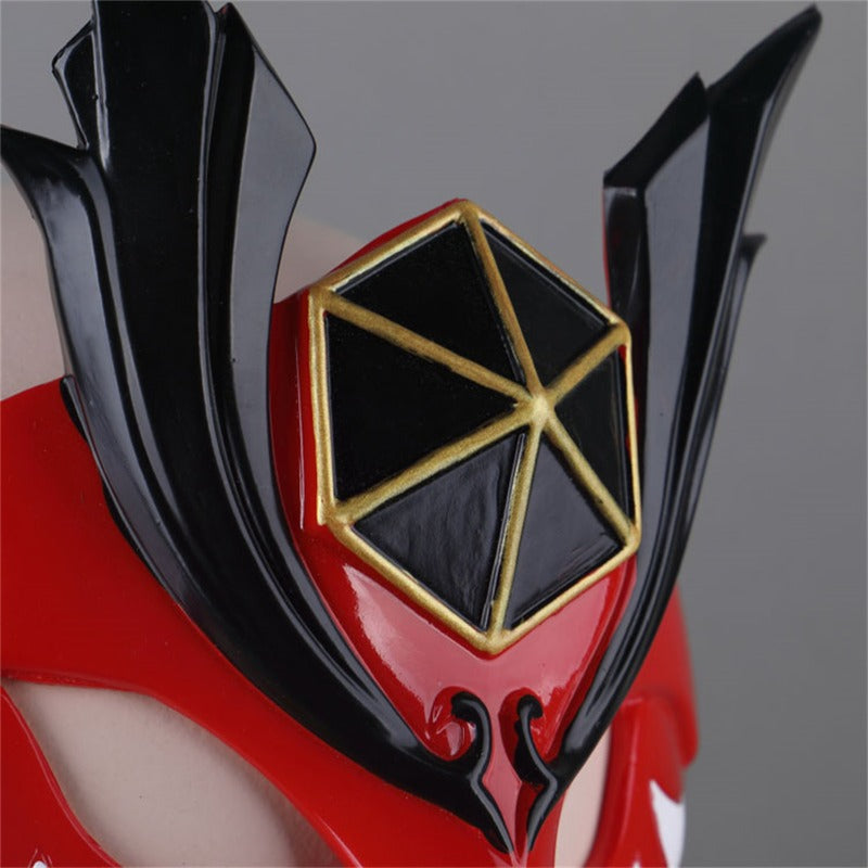 Nakorara　原神 げんしん タルタリヤ 魔王武装 　 魈（しょう ） ショウ 　九条裟羅 天狗のお面　狐のお面 樹脂製 巫女 花散里 神里綾華 稲妻 お土産 白 赤 祭り きつね キツネ マスク 頭飾り ヘアアクセサリー コスプレ道具 コスプレ 萌え 可愛い イベント プレゼント グッズ 道具 小物