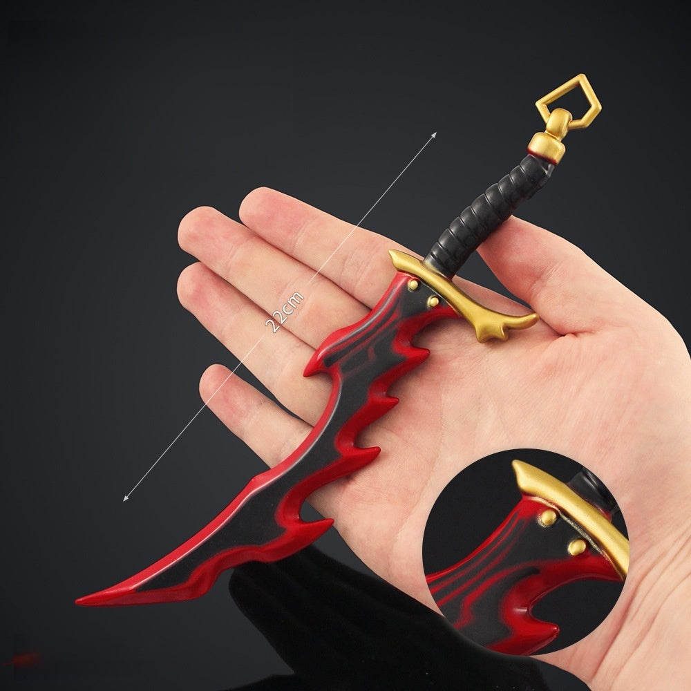 Nakorara　俺だけレベルアップな件　ナイトキラー　赤色　22㎝　キーホルダー　金色　俺アラ　おもちゃ　萌えグッズ　アクセサリー　悪魔王の短剣　Namini0きん