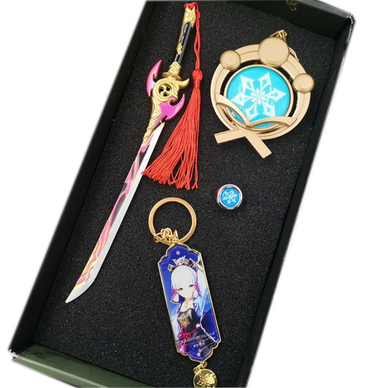 Nakorara 原神（げんしん） アンバー ミニチュア　ミニ武器 装備品 合金 武器模型 DIY ミニチュア おもちゃ 塗装済み完成品 日本剣 武将 インテリア装備品 ゲームアクセサリー
