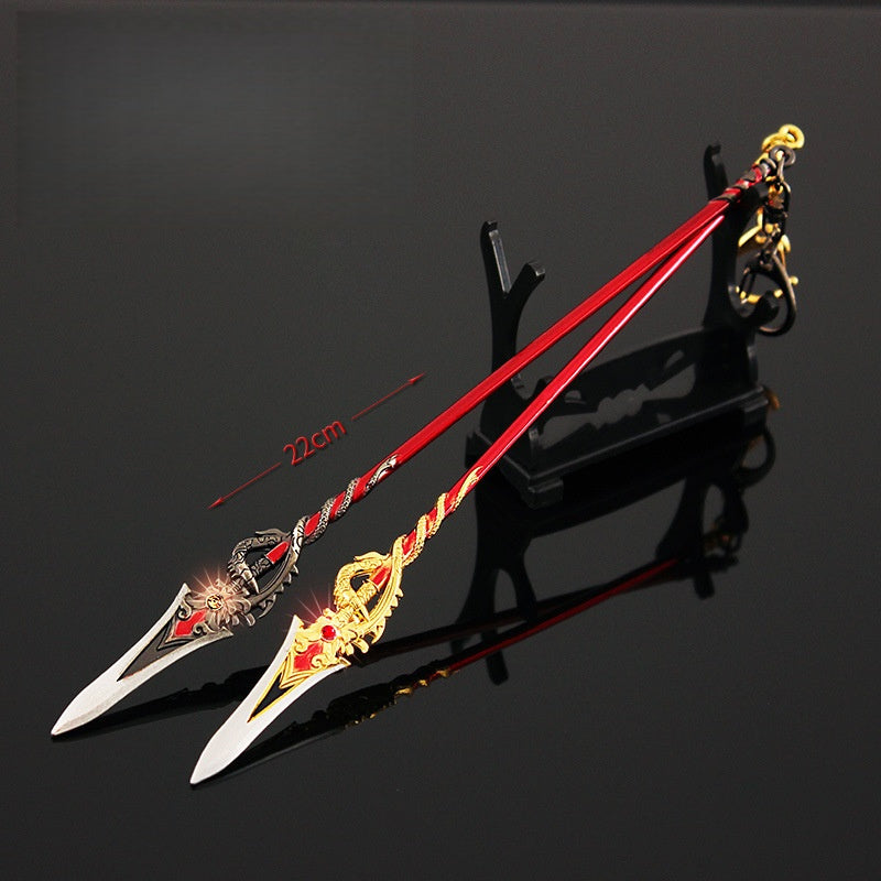 Nakorara　原神　匣中滅龍 22cm ミニチュア 武器モデル　キーホルダー　ダイキャスト製　装備品　アクセサリー　武器ファン向け　おもちゃ　レプリカ