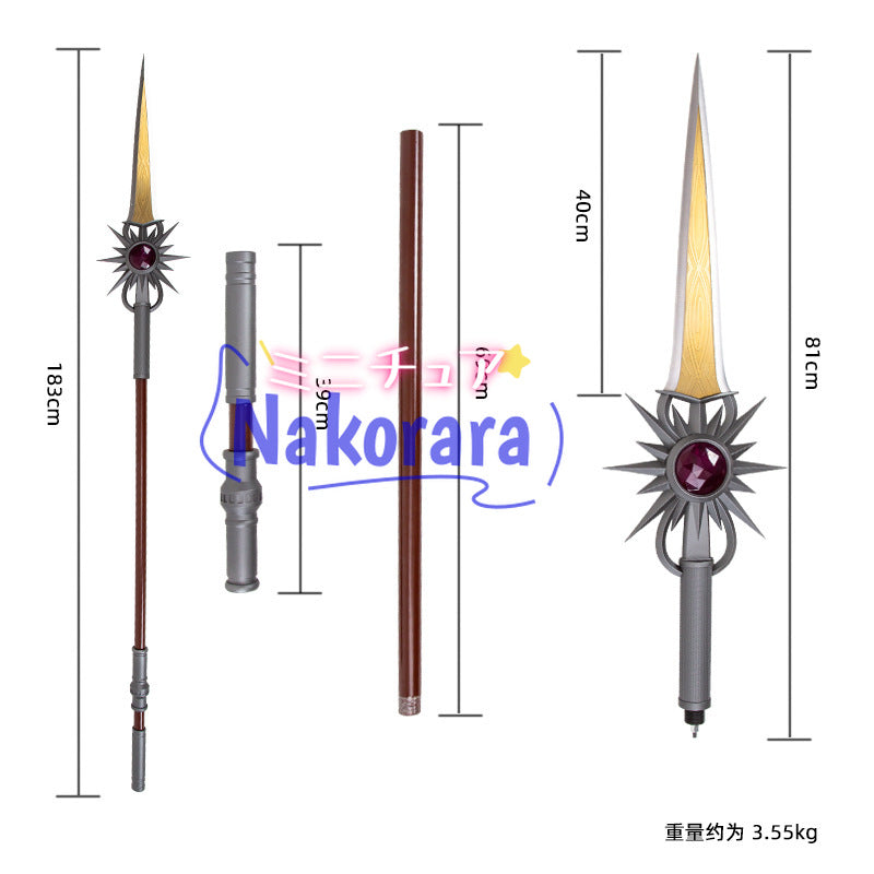 Nakorara バルダーズ・ゲート3 聖パラディン 暗夜の長矛 長柄武器　レプリカ武器　1:1スケール復刻 合金製