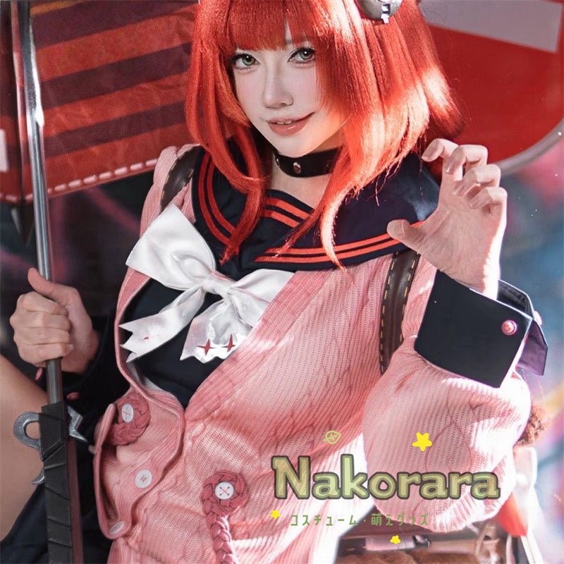 Nakorara　ゼンレスゾーンゼロ　浮波柚葉　コスプレ衣装 怪啖屋　柚葉 セーラー服　鞄＋髪飾りセット　Ukinami Yuzuha　地雷系　狸の尻尾 かまちー追加　イベント　おもちゃ　狸ぬいぐるみ　