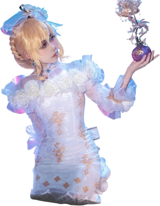 第五人格 調香師 今宵こそ　コスプレ衣装 ウィッグ付き  バラの下 携帯品 コスチュームセット ドレス お洋服 ウィラ・ナイエル 女性 レディース