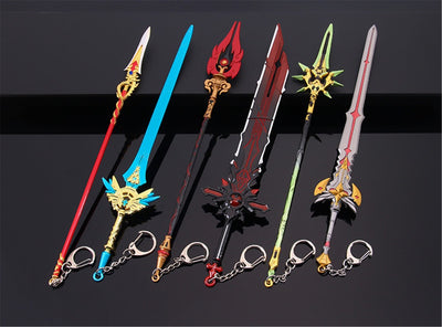 Nakorara 　限定割引活動　原神　ミニチュア　22cm　ミニ武器　ダイキャスト製　おもちゃ　手遊び　武器ファン向け　装備品　キーホルダー