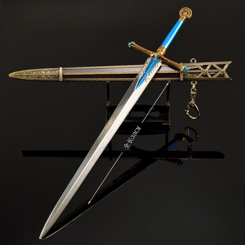nakorara  エルデンリング カーリアの騎士剣 30cm ミニ武器モデル｜亜鉛合金製 キーホルダー兼用 コレクション/ディスプレイ用`