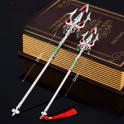 Nakorara　ゼルダの伝説　光鱗の槍　22cm　30cm　ブレワイ武器　ダイキャスト製　おもちゃ　武器レプリカ　卓上装備品　イベント　武器モデル　塗装済み可動フィギュア