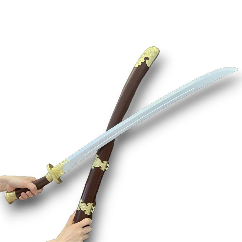 中国剣 龍装飾　木鞘付き 武具（長さ102センチ） Nakorara 三国志 真・三國無双 唐剣 月牙戟 竜胆槍 関公刀 戦斧 100cm