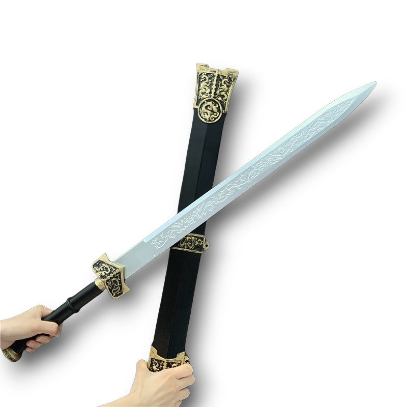 Nakorara　三国志 真・三國無双 唐剣　月牙戟　竜胆槍　関公刀　戦斧　100cm　方天画戟　おもちゃ　子供　アクセサリー　手遊び　イベント　PU製　ハロウィン　プレゼント　ギフト　武器レプリカ　勇者の剣　