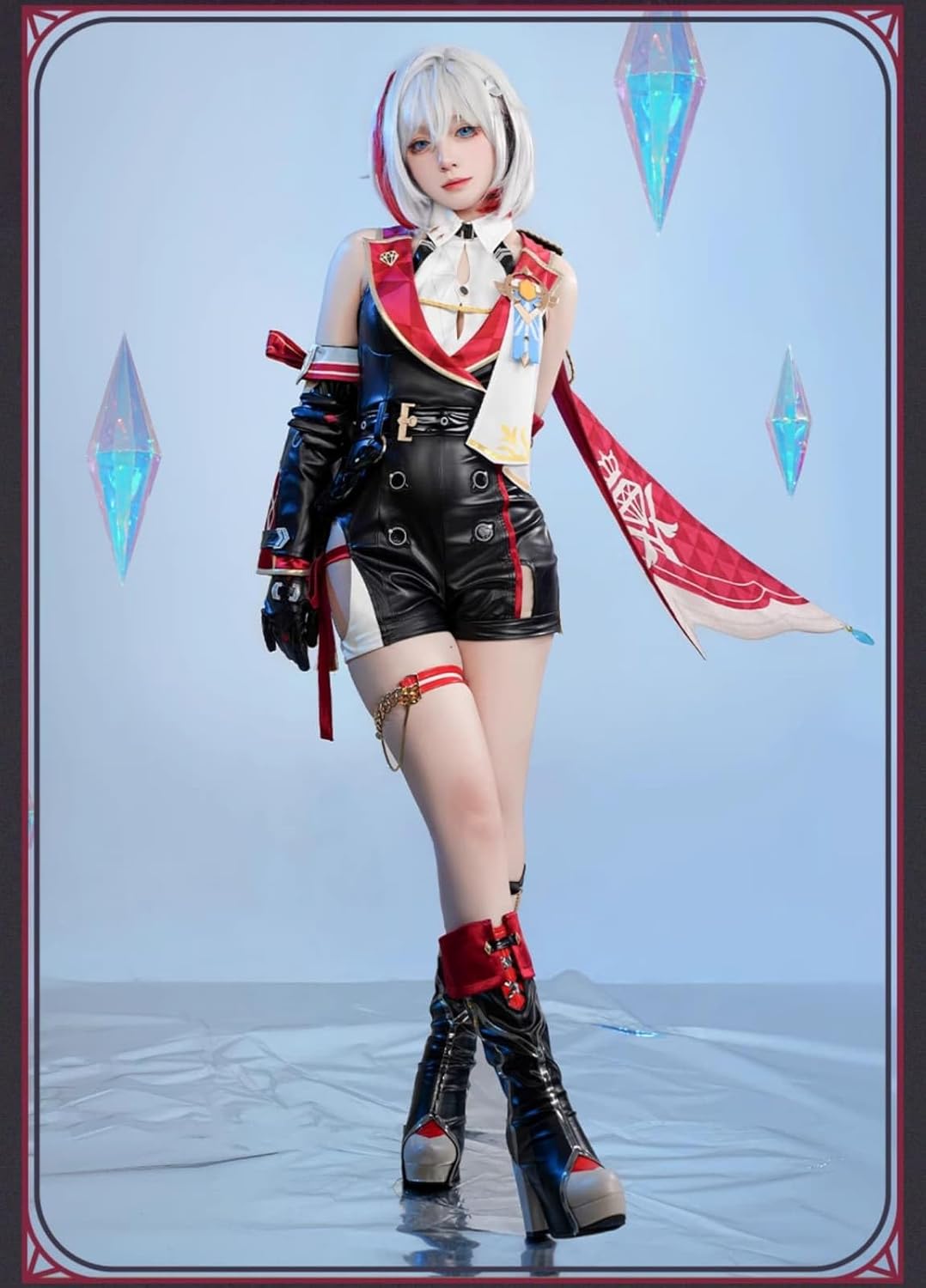 Nakorara 崩壊スターレイル黄泉 よみ 赤  コスプレ衣装 コスチュームセット 金属アクセサリー グッズ タトゥーシール  おしゃれ アニメ cosplay 変装 仮装 撮影 祭り ハロウィン クリスマス イベント