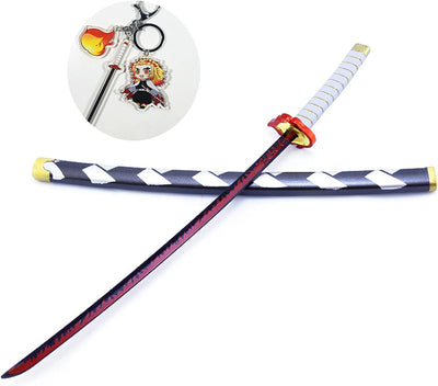 Nakorara 鬼滅の刃　煉󠄁獄 杏寿郎 日輪刀　26㎝　ダイキャスト製　ミニチュア　武器モデル　アクセサリー 炎柱　装備品 れんごく きょうじゅろう 工芸品　フィギュア　萌えグッズ