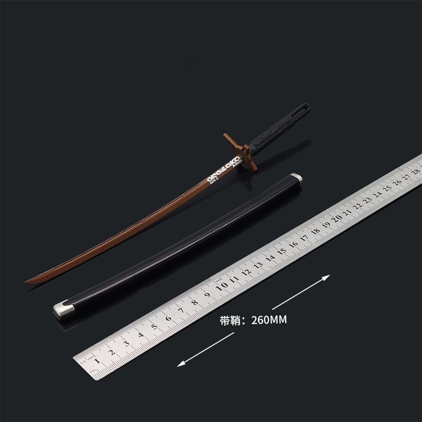Nakorara　サイバーパンク2077 ミニチュア ミニ武器  サムライ イフパス 26cm フィギュア 　1/6Ver おもちゃ 装備品 インテリア装備品レプリカ