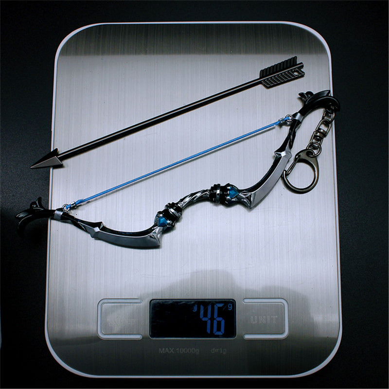 Nakorara　原神　祭礼の弓　17cm ミニチュア　チェーンブレイカー　武器モデル　キーホルダー　ダイキャスト製　装備品　アクセサリー　武器ファン向け　おもちゃ　レプリカ