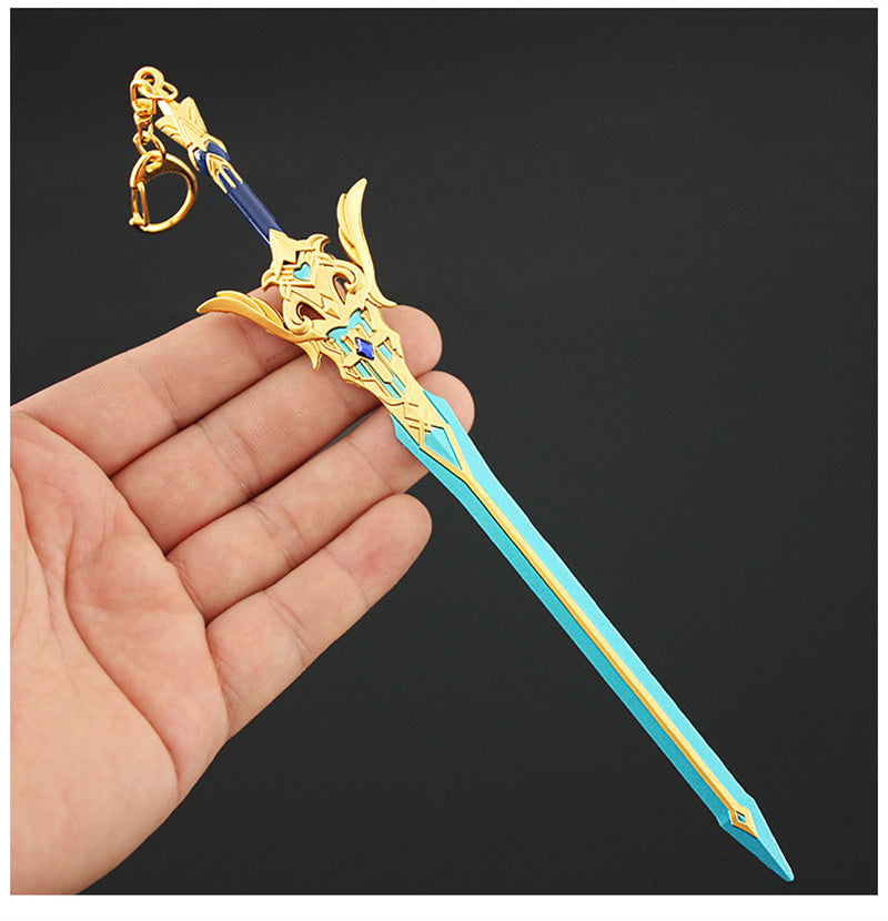 Nakorara　原神　蒼古なる自由への誓い   21cm ミニチュア 武器モデル　キーホルダー　ダイキャスト製　装備品　アクセサリー　武器ファン向け　おもちゃ　レプリカ