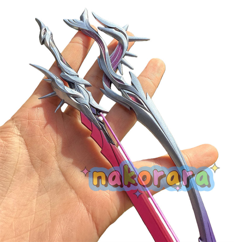 Nakorara 崩壊スターレイル　セイレンス 　コスプレ　琴剣　弓剣　モチーフ武器　22㎝　ダイキャスト製　ミニチュア　レプリカ　アクセサリー