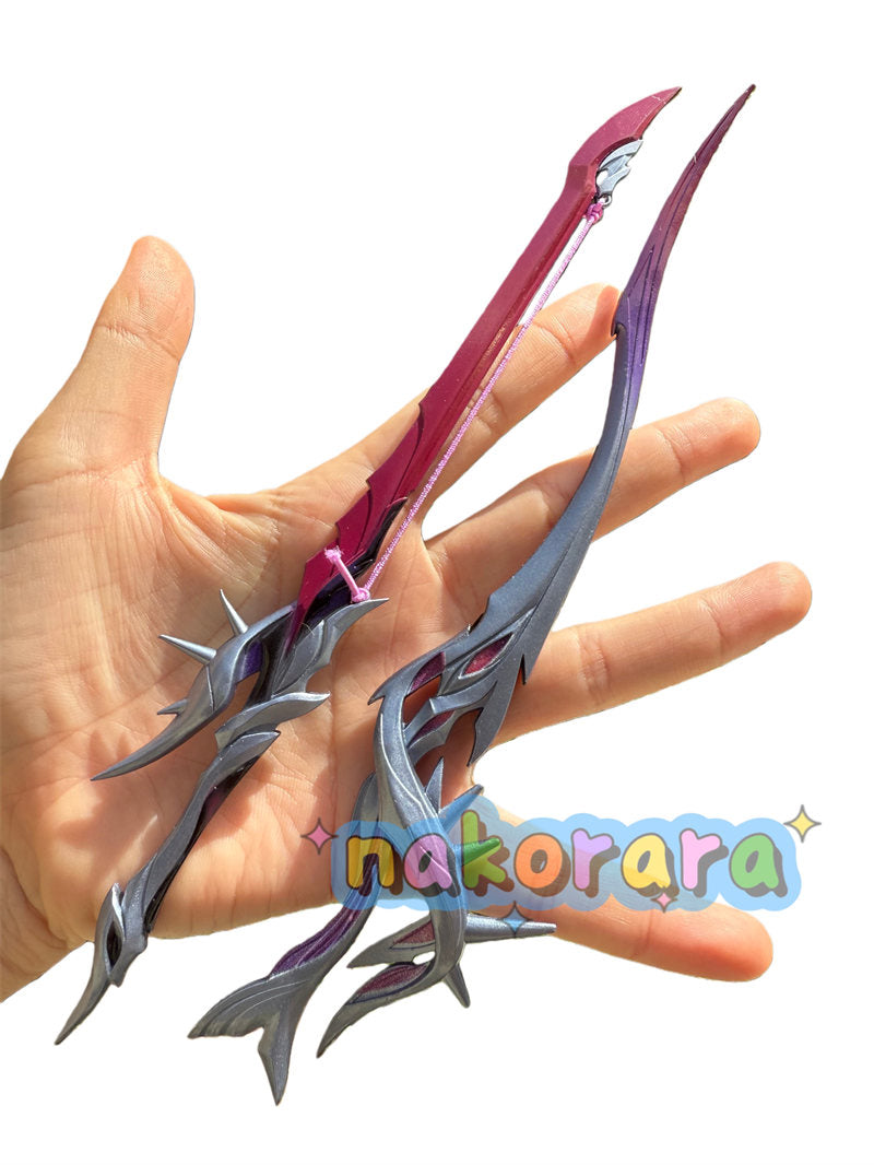 Nakorara 崩壊スターレイル　セイレンス 　コスプレ　琴剣　弓剣　モチーフ武器　22㎝　ダイキャスト製　ミニチュア　レプリカ　アクセサリー