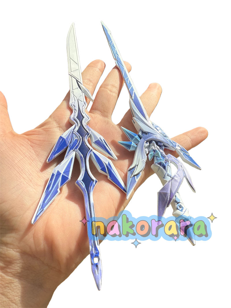 Nakorara　原神　スカーク　 蒼耀　片手剣　22㎝ モチーフ武器　ミニチュア　ミニ武器　アクセサリー　ダイキャスト製　プレゼント