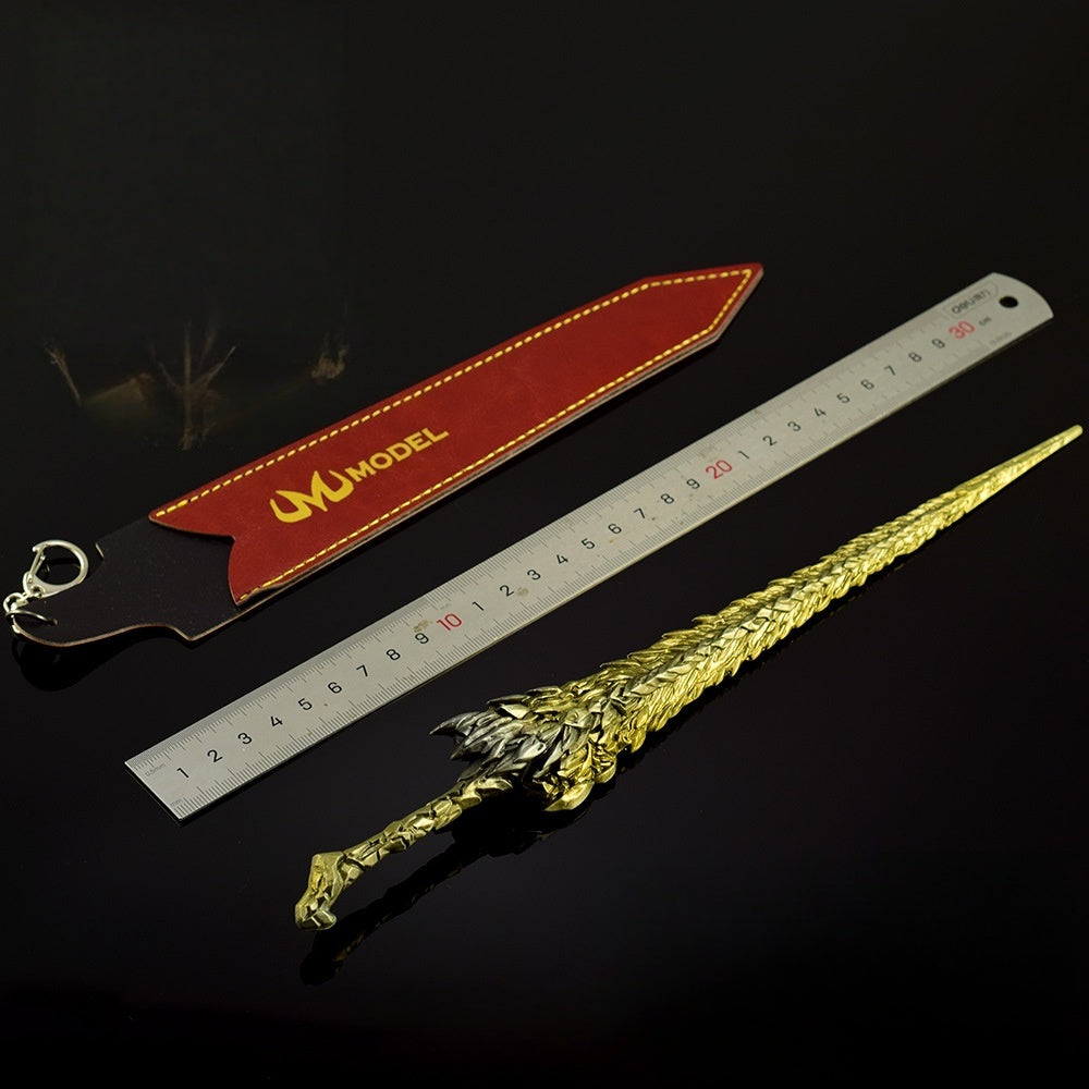 Nakorara　エルデンリング　竜王の岩剣　30cm　ミニチュア　武器モデル　竜王プラキドサクス　アクセサリー　レプリカ　namini010