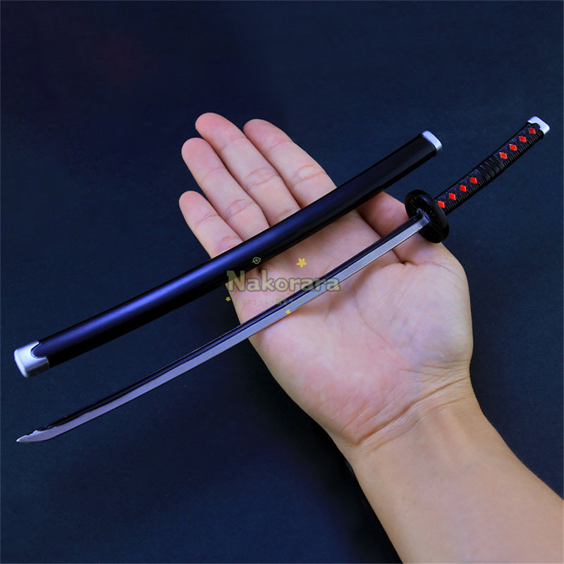 Nakorara　ミニチュア　鬼滅の刃　炭治郎　ヒノカミ神楽　ダイキャスト製　26cm　ミニ日輪刀　合金製　コスプレ　道具　飾り　キーホルダー　プレゼント　刀剣　ハロウィン　おもちゃ